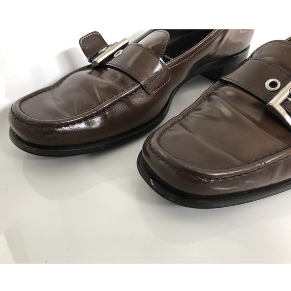 Brown Patent Leather Prada Loafers in sz10US-40EU - Picture 2 of 8